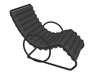 <em>现代躺椅</em>草图大师模型，滚动式躺椅su模型下载