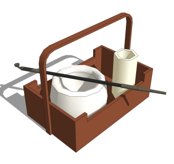  现代精品茶具草图大师模型，精品茶具sketchup模型下载