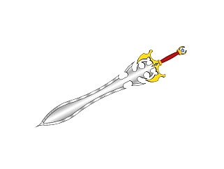 冷兵器宝剑组合skb模型分享，宝剑sketchup模型下载