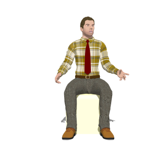 超逼真的3D人物su模型，男人草图大师模型下载