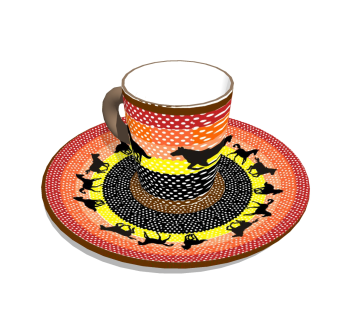 餐具草图大师模型，餐具摆件sketchup模型下载