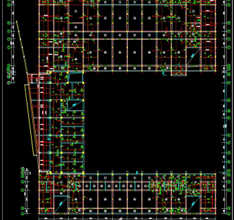 某地区六层宿舍楼框架结构设计施工图，宿舍楼框架结构CAD建筑图纸下载