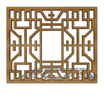 中式窗草图大师模型，中式窗SU模型下载