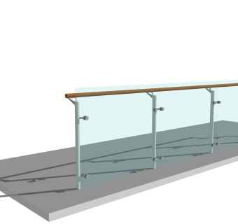 现代栏杆SU模型，栏杆SKB文件下载