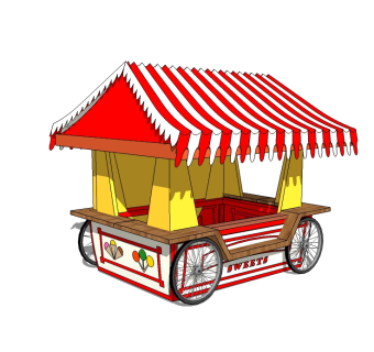 现代超市展示柜台草图大师模型，柜台sketchup模型下载