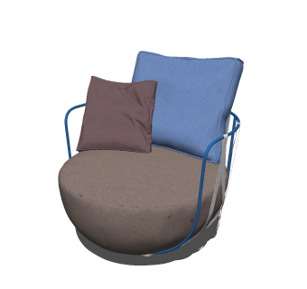 现代布艺单人沙发草图大师模型，沙发SU模型下载