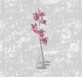 白芨插花艺草图大师模型，花瓶艺术装饰sketchup模型下载