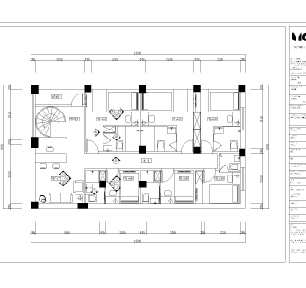 宁波小宾馆设计装修图CAD施工图图纸下载