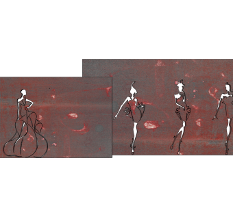 现代创意锈板su模型，锈板skp模型下载