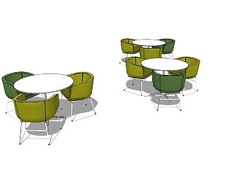 <em>现代休闲</em>桌椅草图大师模型下载，休闲桌椅sketchup模型