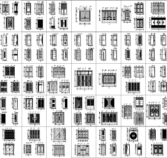 各类装饰门集图库CAD图纸下载