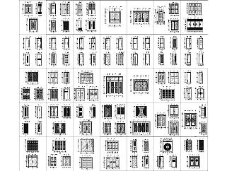 各类装饰门集图库CAD图纸下载
