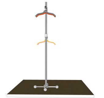 现代树形落地衣架草图大师模型,服装店衣架su模型下载