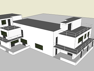 格罗培斯设计的别墅草图大师模型下载、格罗培斯设计的su模型下载