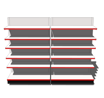 现代货架草图大师模型，货架SKB文件下载