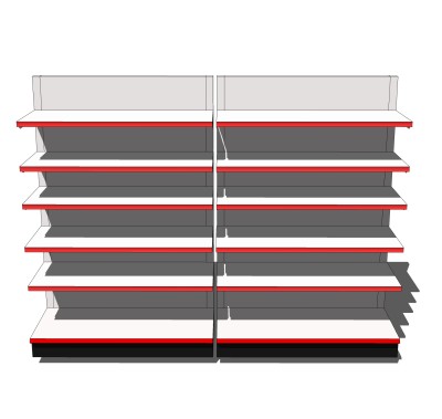 现代货架草图大师模型，货架SKB文件下载