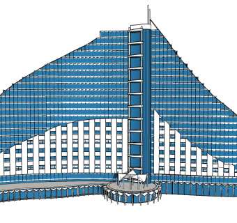 现代特色酒店草图大师模型下载、现代特色酒店su模型下载