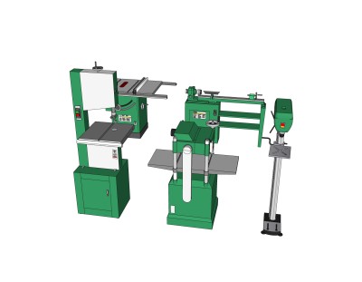 现代木工机床草图大师模型，木工机床sketchup模型下载