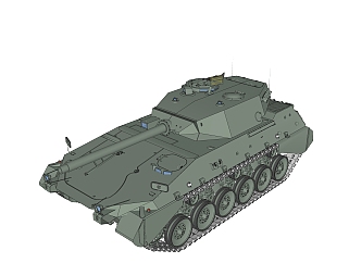 现代<em>阿根廷</em>坦克草图大师模型，坦克sketchup模型