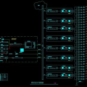 背景音乐及公共广播系统图模板CAD弱电智能化CAD图纸