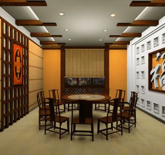 某大型中餐厅CAD施工图，中餐厅CAD建筑图纸下载