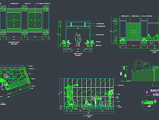 园林景观CAD施工图，景观建筑CAD施工图纸下载