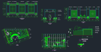 园林景观CAD施工图，景观建筑CAD施工图纸下载