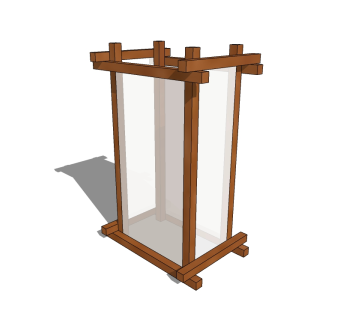 日式落地灯草图大师模型，落地灯skb模型分享