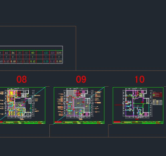 现代行政中心CAD施工图，行政中心CAD建筑图纸免费下载