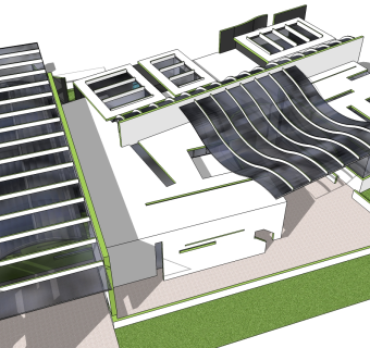 理查德·迈耶设计梅雷斯克别墅设计作品草图大师模型