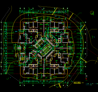 高层商业综合体建筑施工图，商业综合体CAD施工图纸下载