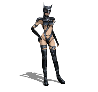 现代蝙蝠侠猫女人物草图大师模型，人物sketchup模型下载