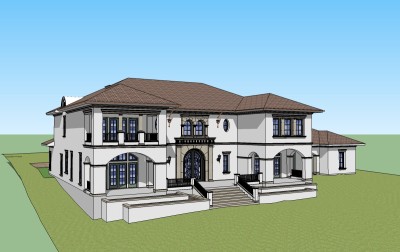 欧式别墅草图大师模型，别墅sketchup模型