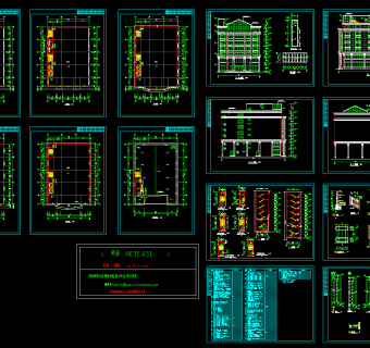 综合楼全套建筑图.，综合楼CAD建筑图纸下载