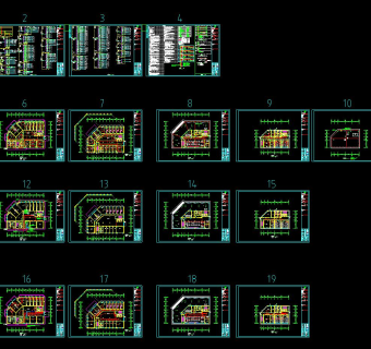 商业楼电气系统图施工图CAD图纸