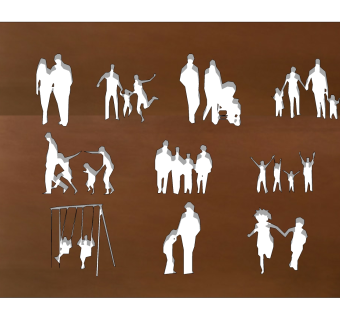 现代创意锈板su模型，锈板skp模型下载