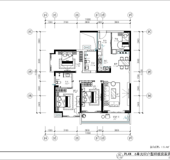 现代简约家居CAD施工图下载