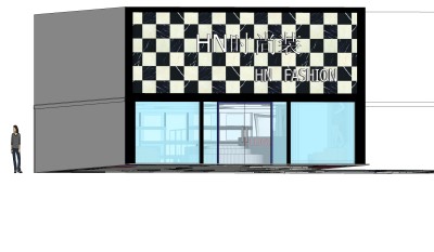 服装店草图大师模型，服装店su模型下载