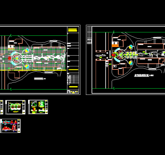 现代小区园林景观cad施工图，CAD施工图下载