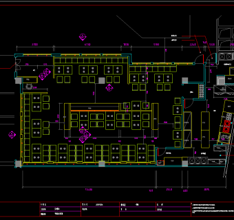 现代中式风格火锅餐厅cad设计图，火锅店cad施工图下载