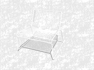 现代白色<em>镂空</em>休闲椅su模型，创意小座椅草图大师模型...