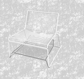 现代白色镂空休闲椅su模型，创意小座椅草图大师模型下载