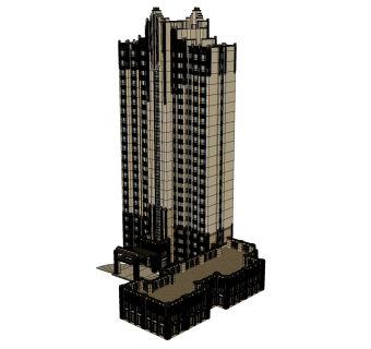 欧式住宅楼草图大师模型，住宅楼su模型下载