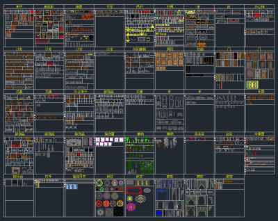 常用综合素材CAD大全，综合素材CAD施工图纸下载