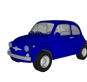 现代汽车免费su模型，汽车sketchup模型，汽车草图大师素材下载