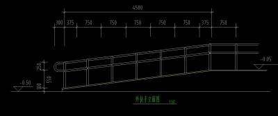 无障碍坡道大样CAD图纸下载