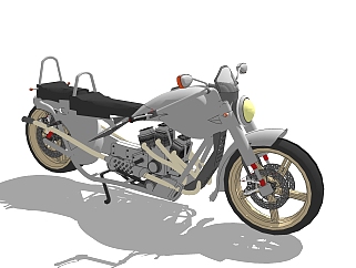 摩托车sketchup<em>模型</em>，摩托车草图大师<em>模型素材</em>下载