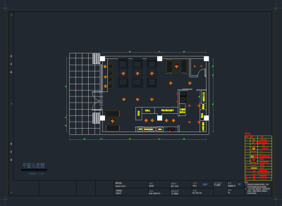 现代咖啡厅，咖啡厅CAD施工图纸下载