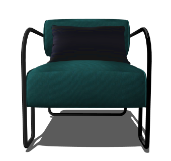 创意轻奢单人沙发椅草图大师模型，沙发SU模型下载