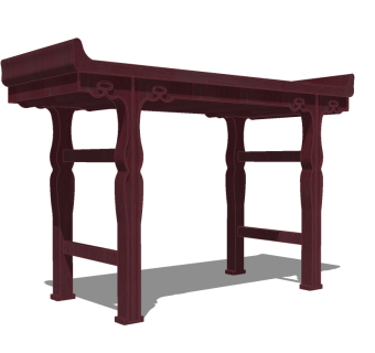 中式实木玄关柜草图大师模型，玄关柜sketchup模型下载